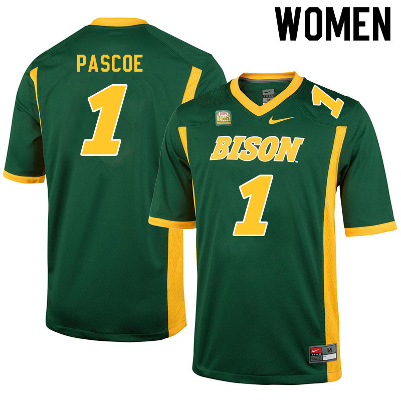 Women #1 Britton Pascoe North Dakota State Bison College Football Jerseys Sale-Green - Click Image to Close